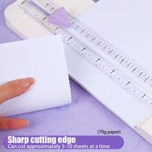 Dao cắt giấy xoay 6 trong 1, dao thủ công đa chức năng, máy cắt giấy tạo hình sóng, thích hợp cho giấy, sổ lưu niệm và các sản phẩm thủ công bằng giấy. - Mảnh duy nhất - Xem 5