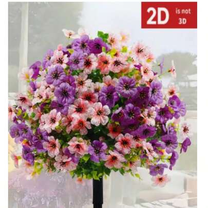 Cọc cắm đất acrylic 2D màu tím nhạt, phối màu hồng và tím, thích hợp cho hiên nhà, ban công, sân vườn - Trang trí nhà cửa dịp lễ, trang trí hiên nhà - Trang trí trong nhà và ngoài trời mùa hè và mùa thu.