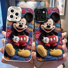 Disney Mickey Mouse Phone Case, Graffiti Streetwear Protective Cover. Compatible With IPhone 17, 16, 15, 14, 13, 12, 11 Pro Series And Galaxy S22, S23, S24, S25 Models, Featuring Mickey In Plush Texture Against A Vibrant Graffiti Background, Perfect For  Disney Fans, Ideal For Birthdays, Holidays, Anniversaries, Graduation Gifts, Or Any Special Occasion To Surprise Family, Friends, Classmates, And Loved Ones. - trắng - Xem 3