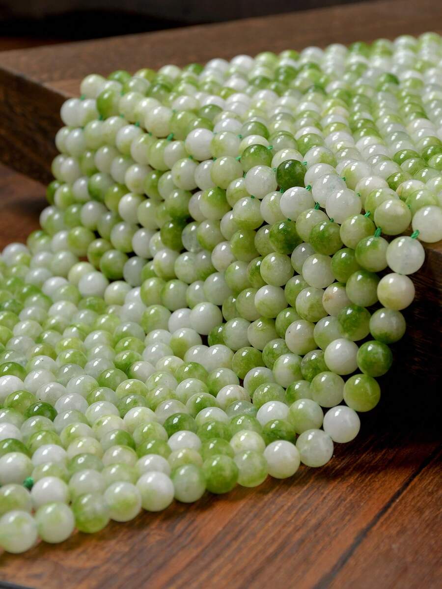 4/6/8mm Contas Espaçadoras de Pedra Natural - Pérolas Elegantes e Românticas de Chá de Uva com Leite, Adequadas para Fazer Joias DIY - Pulseiras, Colares, Brincos, Acessórios da Moda para Primavera/Verão, Presentes do Dia das Mães/Casamento/Formatura