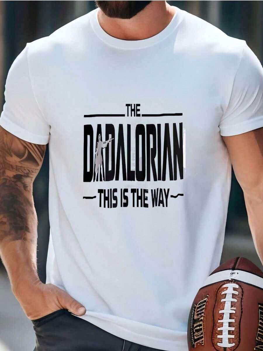 Mens Star Dad Shirt ,Dadalorian Graphic Tee, Mandalorian-Inspired Father's Day Shirt (With 4 Style ) T-Shirt - trắng - Xem 1