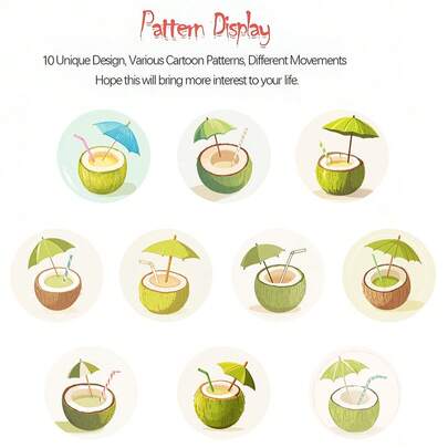 JOERBABU the little kangaroo Bobbie 500pcs 1-Inch Summer Tropical Coconut Drink Stickers, Hawaii Beach Party DIY Decor Labels, Food Packaging Sealing Stickers