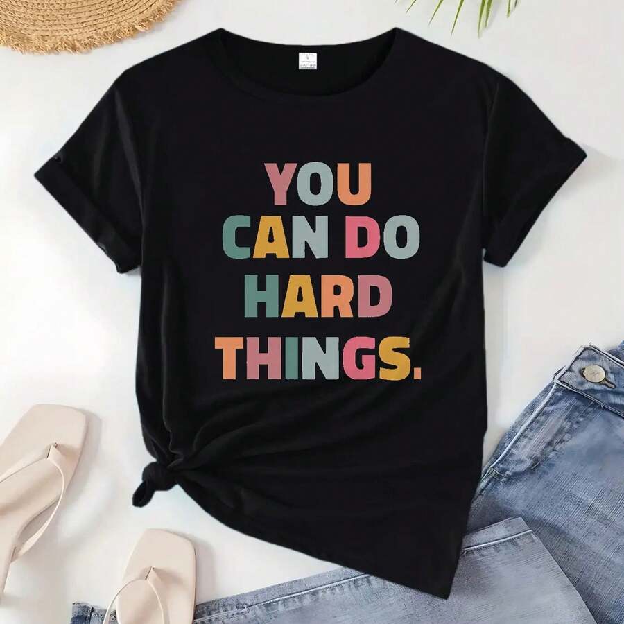 Essential Women's T-Shirt: Comfclothestable, Lightweight, and Soft Update with clothes Printed clothes - Negro - Ver 1
