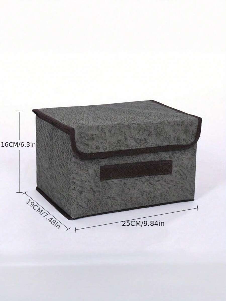 1PC/2PCS Foldable Storage Box With Lid, Large Capacity Fabric Storage Bin, Dustproof Closet Organizer, Wardrobe Storage Container For Clothes, Toys, Books, Underwear, Socks, Bedroom Living Room Office Home Organization