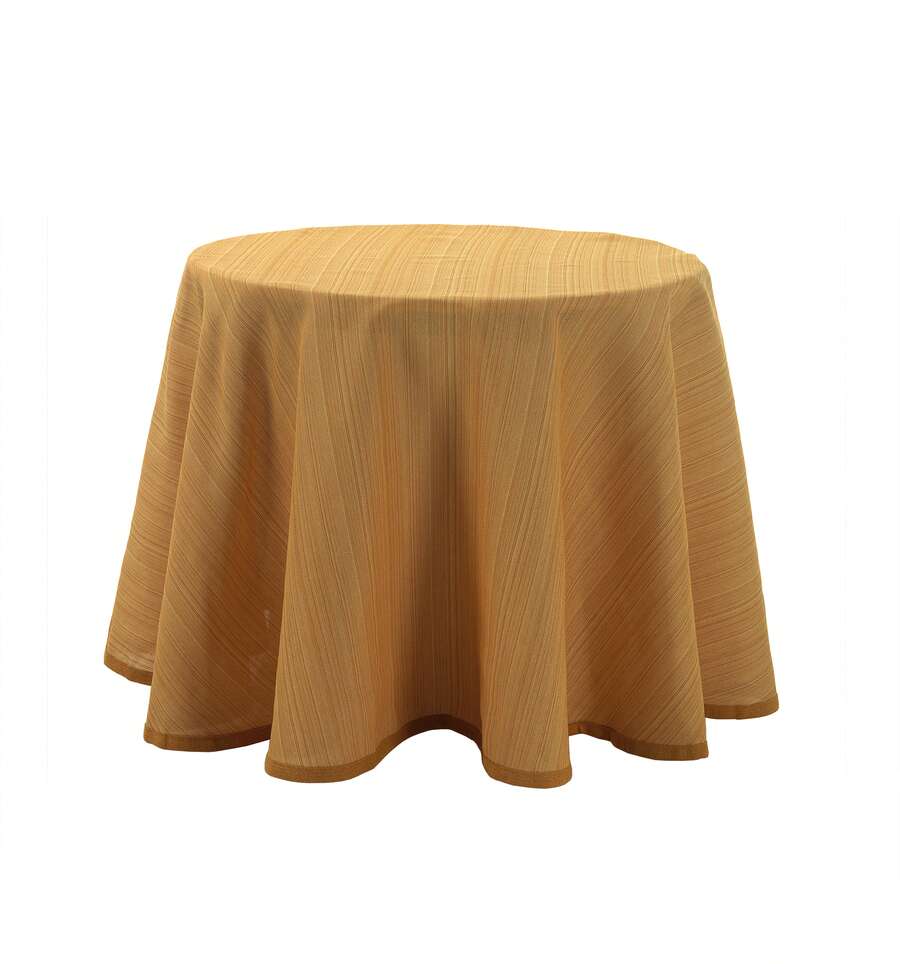 VALENTIA HOME Falda Mesa Camilla Riba | Ropa Mesa Camilla Redonda | Mesa 60, 70, 80, 90, 100 CM | Camilla Mesa Decorativa | Tejido Primavera, Verano y Otoño | Faldillas Mesa Camilla con Altura para Mesa 75 cm | Ropa mesa camilla fabricada en España| 12 colores"✅Entrega 24/48h" - Doré - Ver 1