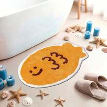 Cartoon Fish Bathroom Mat - Non-Slip, Faux Fleece Material, Machine Washable Bath Mat With Smiling Face Design, Bathroom Carpet, Doormat, Bathroom Accessories, Area Rug, Printed Carpet - Non-Slip, Fun Shower Decor, Pink, Soft Super Microfiber, Bathroom Mat, Bath Mat, Bathroom Decor, Rug For Bathroom, Door Mat, House Mats, Kawaii Rug, Suitable For Bathroom, Bathroom Decor - Cartoon Fish - View 10