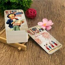 50pcs Vintage American 250 Years Of Freedom Theme Gift Tags With Hemp Rope - Independence Day Hanging Labels, Patriotic 4th Of July Paper Gift Tags For Gift Wrapping & Party Decor - A - View 5
