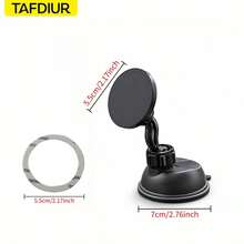 Giá đỡ điện thoại từ tính xoay 360° TAFDIUR dành cho ô tô, đế hút chân không, giá để bàn, tương thích với mọi loại điện thoại và xe hơi. - CY01+PJ03 - Xem 2