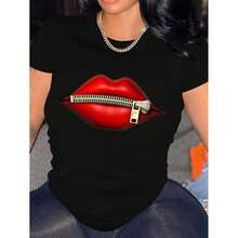 Dam-T-shirts - Svart - Visa 1