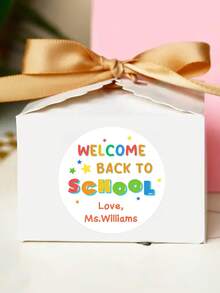 Personalized Back To School Stickers, Welcome Back Labels, First Day Of School Sticker Labels, Party Favor Labels, School Day Teacher File Folder Labels School Supplies - Multicolor - View 13