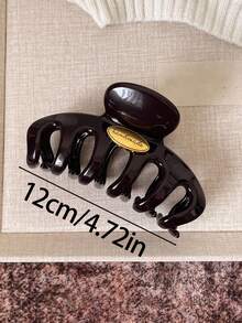 1 chiếc kẹp tóc hình chữ cái màu nâu sô cô la, kích thước cực lớn, bằng nhựa nhẹ, kiểu dáng thời trang, thanh lịch, tối giản, phù hợp cho sử dụng hàng ngày, đi chơi, dự tiệc, đi làm, đi biển, búi tóc, buộc tóc đuôi ngựa, rửa mặt, trang điểm, phụ kiện trang phục mùa hè, kẹp tóc đi biển, kẹp tóc du lịch. - Màu nâu Sô-cô-la - Xem 3