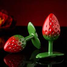 1pc, Strawberry Shaped Metal Anal Plug, Butt Plug, Dildos, Adult Women Toys, Adult Men Toys, Adult Pleasure, Sexual Wellness, Sex Toys - one-size - View 10