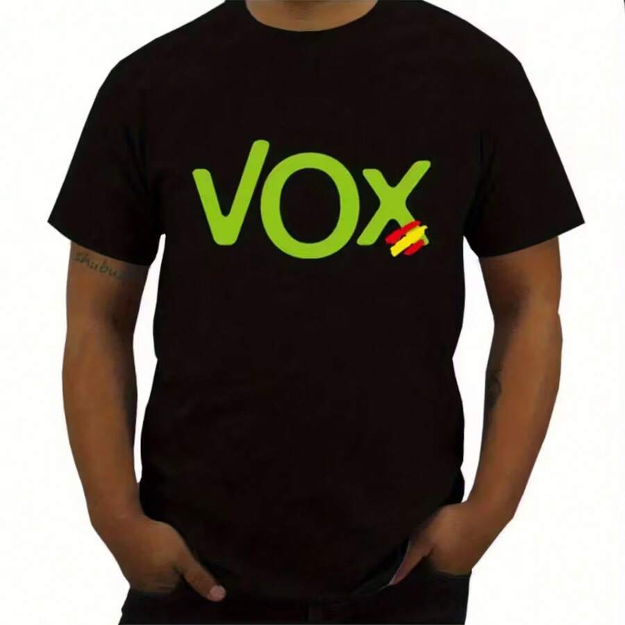 Camiseta impresa para hombres y mujeres - Negro - Ver 1