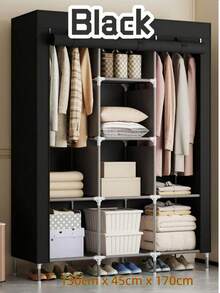 1 chiếc tủ quần áo di động nhiều tầng đa chức năng, dễ lắp ráp, dung tích lớn, tủ đựng đồ chống bụi cho phòng ngủ, tiết kiệm không gian, lưu trữ quần áo và chăn ga gối đệm đơn giản, lớp phủ chống bụi giúp phòng ngủ gọn gàng, phù hợp cho sinh viên, phòng ngủ, phòng trọ, nhà ở, trường học, quà tặng ngày lễ. - nhiều màu - Xem 1