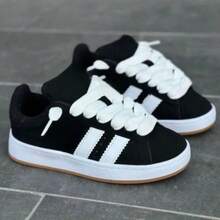 Skate Campu Shoes - Comfortable Quality - Suede - Thick Laces - 24-Hour Shipping - Mega ! - 黑色CP - 查看 2