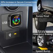 2026 无线 CarPlay 和 Android Auto 转换器 - USB/Type-C 即插即用转换器，有线转无线，适用于 iOS 10+ 和 Android 系统，低延迟高速稳定连接，5V USB 供电，简约时尚设计，通勤和智能手机用户可靠的车载连接配件 - Q1A - 查看 6