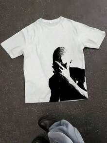 Camiseta de mujerCamiseta Unisex Estética "Frank Ocean Blanco y Negro"Cómoda y ligera - Blanco - Ver 9