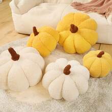 1pc Plush Pumpkin Throw Pillow, Creative Sofa Cushion, Pumpkin Pillow, Indoor Plush Doll, Random Color, Perfect Gift, Holiday Gift, Doll - Multicolor - View 4