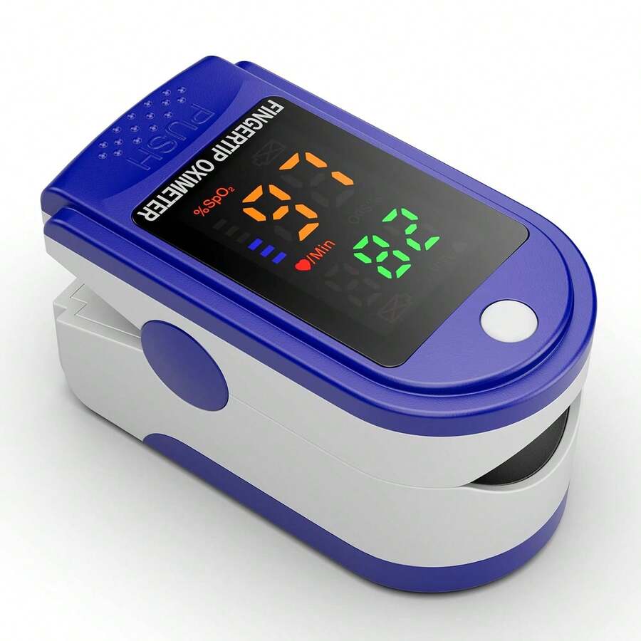 Precision Pulse Oximeter - Monitor Your Health In Real Time And Easily Keep Track Of Your Physical Condition-Perfect For Home And Fitness Use! (Navy Blue) ﻿