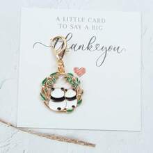 1pc/6pcs Cute Panda Keychain, Comes With Thank You Card, Decor For Backpack, Keychain Ornament, Suitable For Panda Lovers, Birthday, Party Gifts - Multicolor - View 14