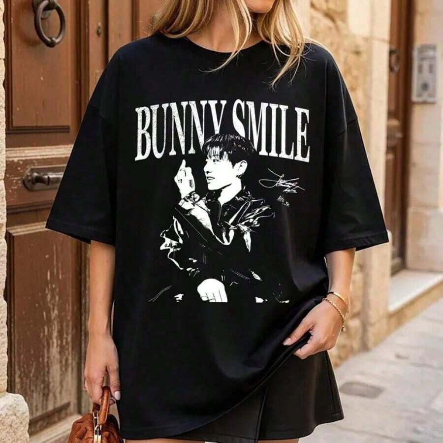 Camiseta Vintage Bunny Ile JK , Merchandising De La Gira Mundial Retro K 2026, Para - Negro 3 - Ver 1