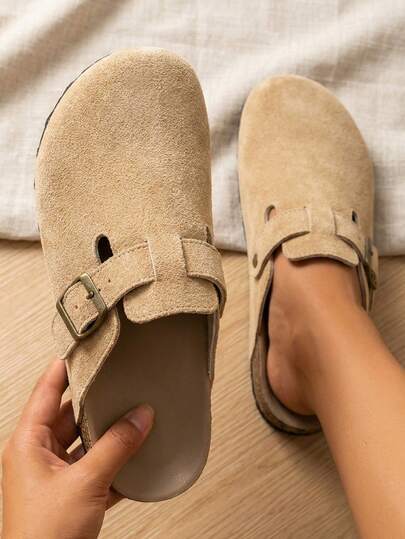 Buckle Slip-On Ladies Sandals, Solid Color Ladies Sandals, Elegant Ladies Slippers, Khaki Ladies Sandals, Flat Shoes, Ladies Flat Shoes, Summer, Ladies Section, Mule Sandals, Fashionable Ladies Sandals, Summer Sandals, Sandals & Slippers, Ladies Outdoor Slippers, Elegant Ladies Sandals, Ladies Wooden Clogs, Ladies Summer Clothing, Travel, Sandals, Shoes, Ladies Shoes, Ladies Sandals, Solid Color Casual Buckle Gym, Versatile Slip-On Shoes, Ladies Flat Sandals, Ladies Sandals, Comfortable To Wear, Suitable For Walking