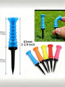 5/10 Golf Ball Holders, Golf Ball Holder, Multi-Color Design Reduces Friction And Lateral Rotation, Uses Durable Materials And Sturdy Design, Drag Reduction Design, Can Improve Hitting Stability And Smoothness, Easy To Remove And Insert, Fashionable And Beautiful, Has Good Elasticity, Suitable For Golf Sports. - Multicolor - View 6