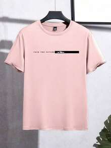 NEOREFINED Men's Slim Fit Casual Short Sleeve T-Shirt Set, Minimalist And Versatile Crew Neck T-Shirt Set - Rosa - View 3