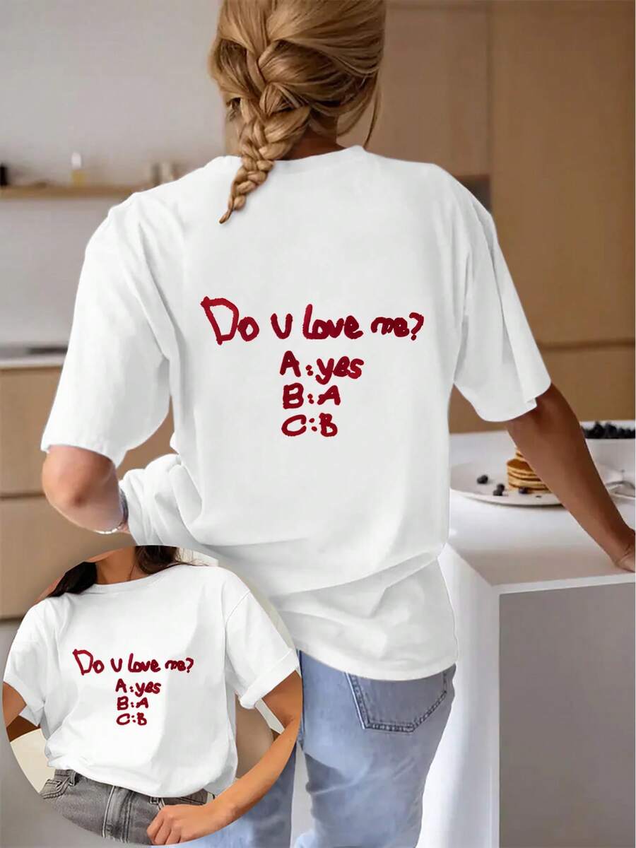 New Summer Fashion: A Casual Crew Neck T-Shirt With Double-Sided Prints, Showcasing Striking And Captivating Designs, Perfect For Everyday Wear, Holidays, Gatherings, And Travel Outfits During The Spring And Summer Seasons. Cotton T-Shirt. - White - View 1