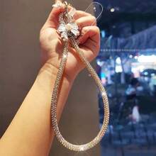 1 buah Tali Gantungan Ponsel Kristal dengan Hiasan Pita Berlian Imitasi, Aksesori Fashion Mewah untuk Wanita, Tali Gantung Ponsel yang Dapat Dilepas, Aksesori Fashion dengan Klip untuk Kamera CCD - Pita Mutiara - View 16
