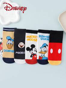 1/5 Đôi tất cổ ngắn nữ Disney - Họa tiết hoạt hình dễ thương Mickey và Donald Duck với logo tiếng Anh, đơn giản, đa năng - Phù hợp cho cả nam và nữ, làm quà tặng và mặc hàng ngày. - Nhiều màu - Xem 3