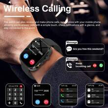 Unisex HD Touch Screen Smart Watch: Call/Wireless Message/Multiple Sports Modes, Silicone Strap, Smart Connection - View 4