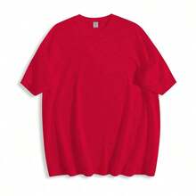 Soft 100% Cotton T-Shirt. High-Quality T-Shirts In Plus Sizes, Featuring A Traditional Punjabi Desi Print, A Crew Neck Print T-Shirt. Versatile Unisex T-Shirts. Breathable Cotton T-Shirt That Goes With Everything. - 紅色 - 查看 4