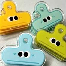 5pcs Random Color Cartoon Style Cute Pattern Acrylic Clips, Minimalist Transparent Style Notebook Clips. Cartoon Expression Label Clips, Creative And Fun Planner Clips. Suitable For Office, Classroom Supplies, Teens And Adults, Home Office, Education, Classroom Writing, Daily Use, Holiday Stationery Gifts, Classroom Supplies, Student Supplies, Valentine's Day Gifts, Stationery, Back To School Gifts. - Multiple Styles - View 11