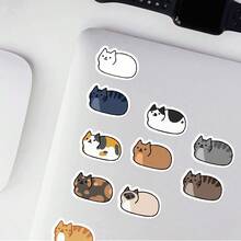 1卷/500张可爱猫咪主题贴纸，精美装饰，适用于轮滑、骑行、节日礼物、派对装饰、返校奖励、生日礼物、滑板、行李箱、自行车、滑板车、水瓶等，黑猫贴纸也适用于文具、礼品包装、信封装饰。 - 小貓貼紙 - 查看 8