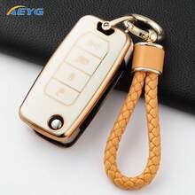 New TPU Folding Key Shell Protective Cover Compatible With Renegade Compass 2016-2021 4-Button Flip Key Fob Accessory - D Model - View 11