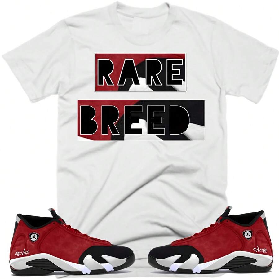 Camiseta deportiva de raza rara - Retro 14 Gym Red - forma - Ver 1