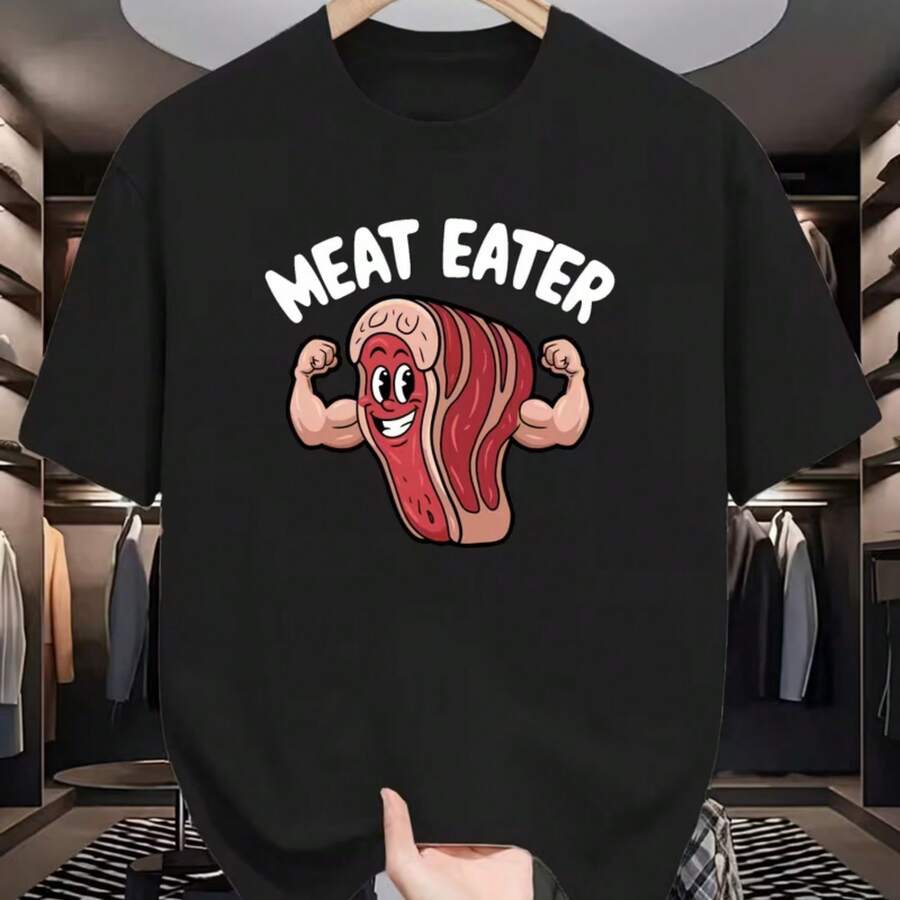 Camiseta impresa para hombres y mujeres - Negro - Ver 1
