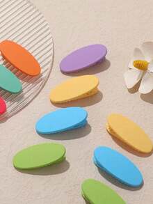 30pcs Macaron Square Hair Clips, Small Plastic Claw Clips, Bangs Clips, Split End Clips, Hairline Clips, Random Styles, Claw Clips, Hair Clips, Hair Pins, Hair Clips,Snap Clip,Bobby Pin - Multicolor - View 3