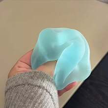 1个海洋蓝麦芽糖可塑形挤压减压玩具，柔软Q弹指尖玩具 - 彩色 - 查看 1