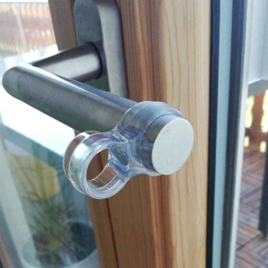 4/8/12pcs Transparent Silicone Door Stopper Bumper, Wall Protector For Bedroom, Bathroom, Bags, Storage Boxes, Back To School Supplies - Clear - View 1