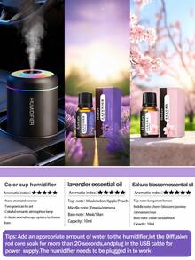 Humidificador portátil, humidificador USB de escritorio mini, tanque de agua de 180ml, bajo nivel de ruido de 2W, adecuado para oficina, viaje, dormitorio, accesorios para automóvil en color negro/blanco, humidificador de aromaterapia, ambientador de aire - cilindro - Ver 12