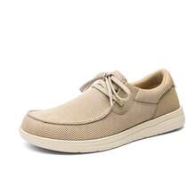 Men's Arch Support Casual Slip On Loafers Wide Toe Box Non Slip Lightweight Breathable Comfortable Shoes - 米色 - 查看 7