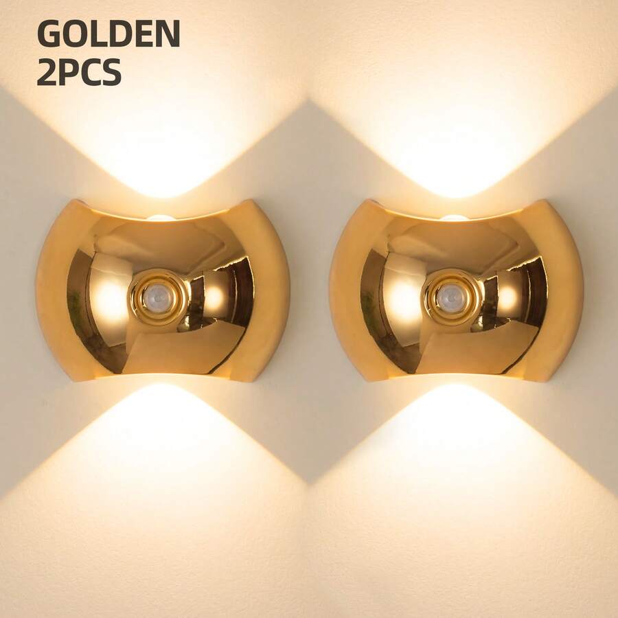 1/2/4件組 可調光磁吸式LED小夜燈，紅外線感應與USB充電壁燈，智慧LED感應壁燈，三色可調光，無線LED壁燈，適用於樓梯、臥室、走廊、廚房、櫥櫃、庭院