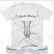 Camiseta Ox para combinar con Jordans Retro 11 Cement Grey, camiseta Retro 11 Cement Grey, camiseta deportiva Retro 11 Cement Grey - forma - Ver 1