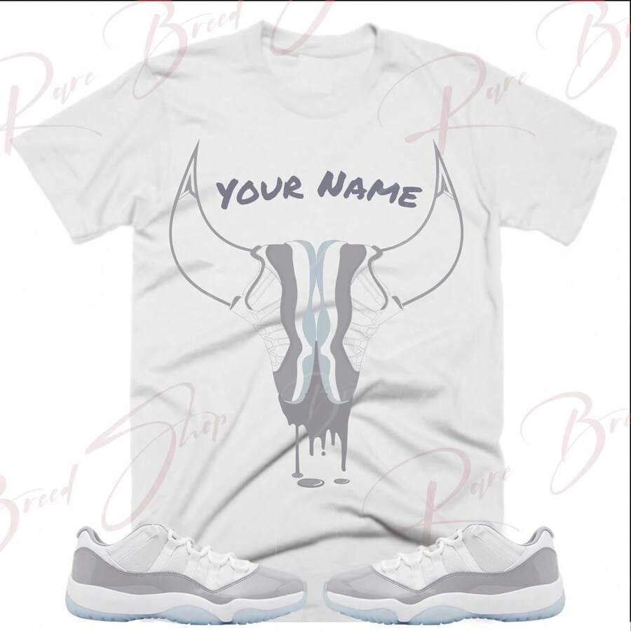Camiseta Ox para combinar con Jordans Retro 11 Cement Grey, camiseta Retro 11 Cement Grey, camiseta deportiva Retro 11 Cement Grey - forma - Ver 1