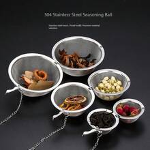 不鏽鋼茶葉/香料濾網，提供2種顏色和2種形狀，適用於居家泡茶、過濾戶外食材、大尺寸香料/香草/醃漬/燉煮過濾 - 彩色 - 查看 12