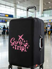 1件装行李保护套，印有“Girls Trip”（女孩之旅）字样和飞机等旅行主题图案，耐用通用，适用于18-32英寸行李箱，防尘防刮，带弹性包边，适用于飞行、度假、蜜月、机场、邮轮、商务旅行、旅游、假日等场合，是返校季必备旅行配件，适合大多数拉杆箱、手提箱、旅行包。 - 彩色 - 查看 2