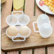 Sturdy PP Polypropylene Egg Carrier Box, Dual Compartment Design To Protect Eggs, Solid Color Anti-Shock, Outdoor Egg Storage - White Transparent - View 8