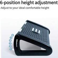 1pc Adjustable Height Ergonomic Rocking Foot Massager, Suitable For Office/Study/Living Room, Relieves Fatigue, Perfect Holiday Gift For Leaders And Relatives - Black - View 4